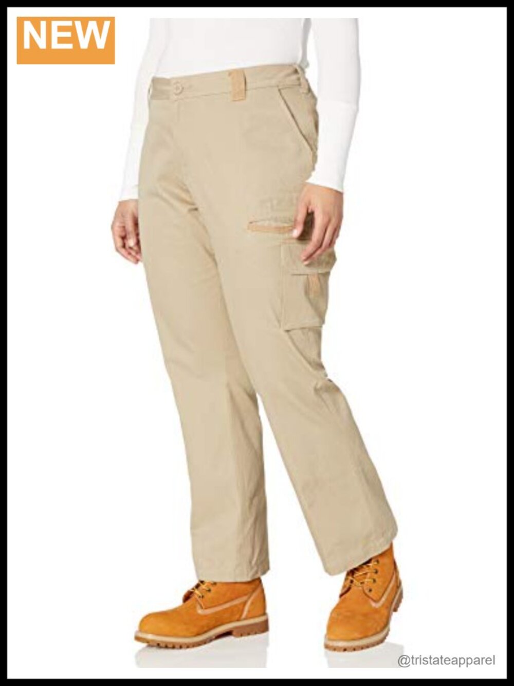 Plus Size Relaxed Fit Cargo Pants Washed Twill Mid Rise Straight Leg